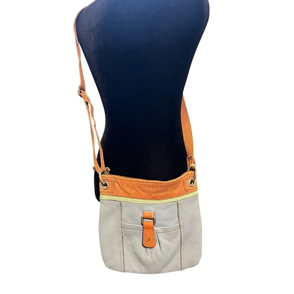 The Sak Vintage Sacks 5th Avenue Blue Leather Crossbody Bag